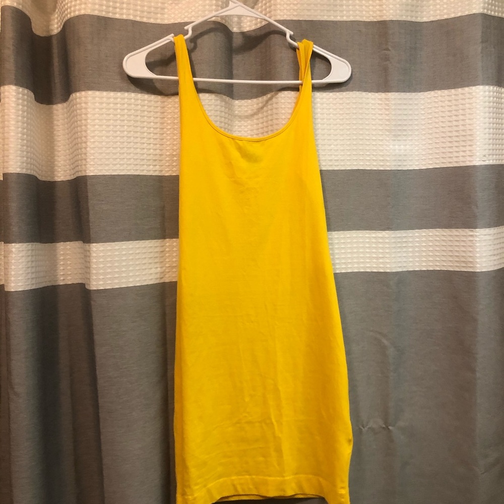 H&M yellow bodycon dress